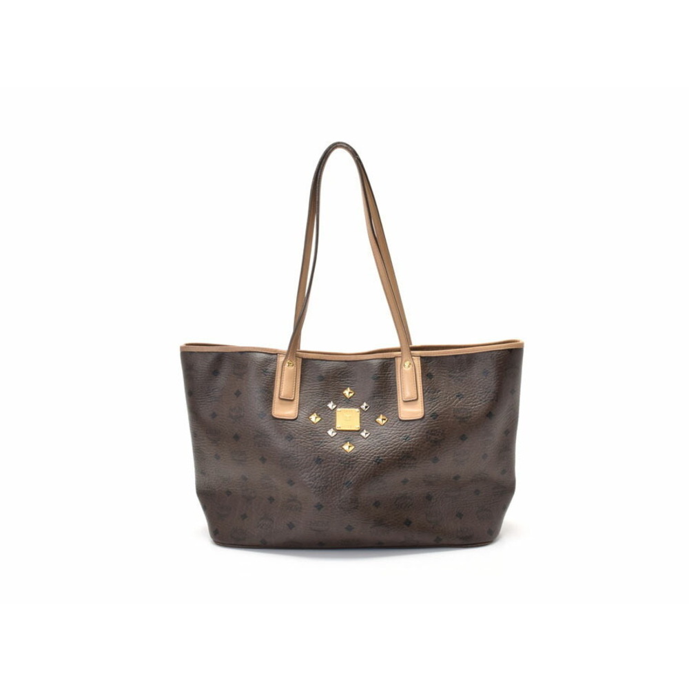 MCM Loveless Tote Bag Brown Leather